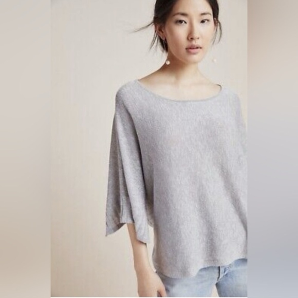 Anthropologie Heather Gray Women's Crew Neck Sweater